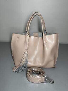 Co Lab Handbag Bag Clutch Shoulder Bag Light Pink Tassel Snap out Pocket Dainty